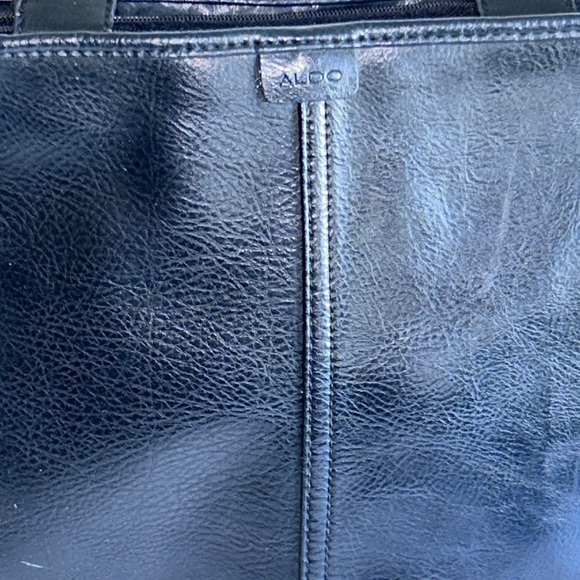 Aldo Black Soft Faux Leather Tote Bag - Picture 3 of 16